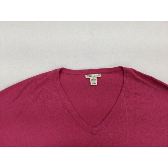 Spring & Mercer Women's Sweater Size L Pink Dolman 3/4 Sleeve - Picture 3 of 13